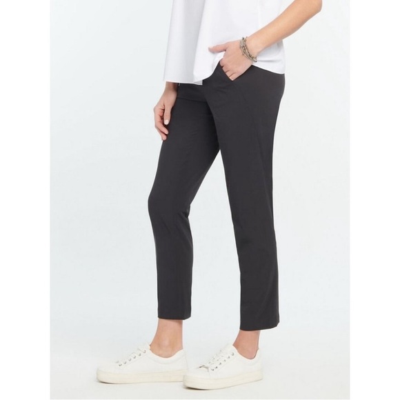 NIC + ZOE Tech Stretch Relaxed Ankle Pants Black Size 12 Slim Straight Leg - Picture 3 of 10